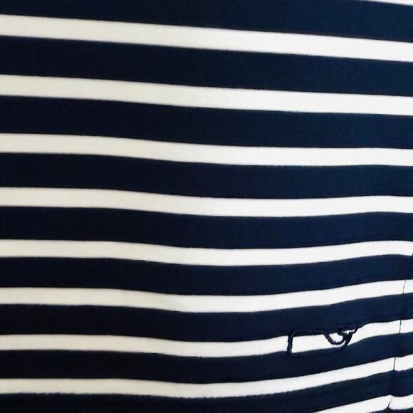 Vineyard Vines Sankaty Blue & White Striped 3/4 Sleeve Top XXS - Picture 3 of 6